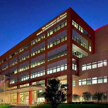 Exterior of building at the University of Texas School of Dentistry at Houston